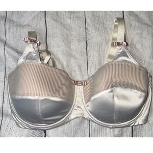 Adore Me Beige Underwire Bra 38G Bows